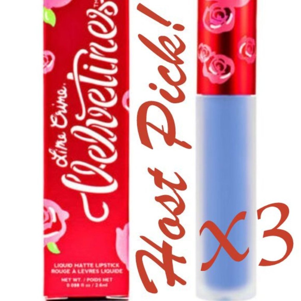 4x HP ๐ Lime Crime Velvetines Liquid Lipstick BLUE 'Teacup' Vegan USA Last One! - Picture 2 of 10